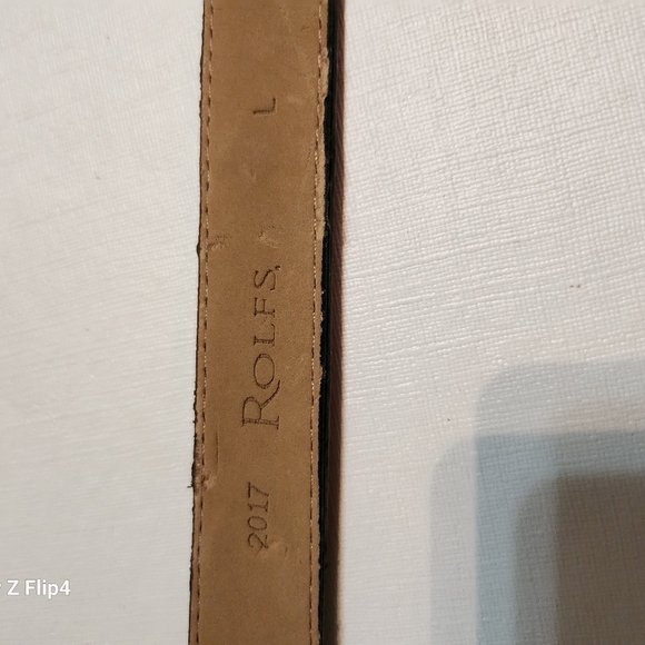 Rolfs Brown Leather Belt with Gold Buckle - Picture 11 of 11